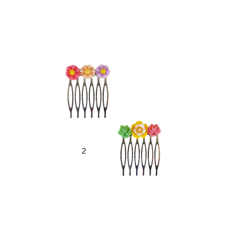 Flower Hair Comb Set
