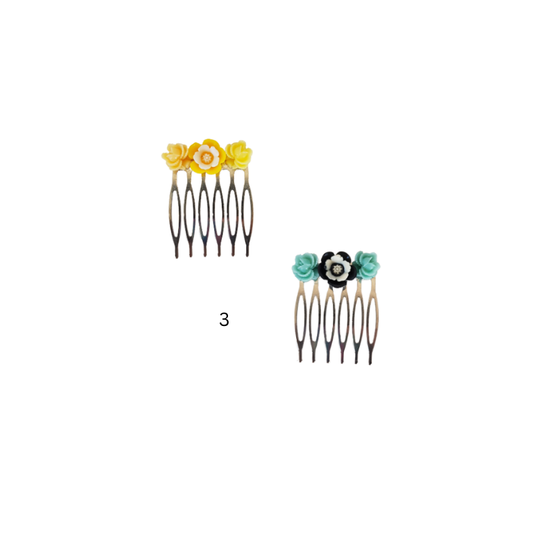 Flower Hair Comb Set