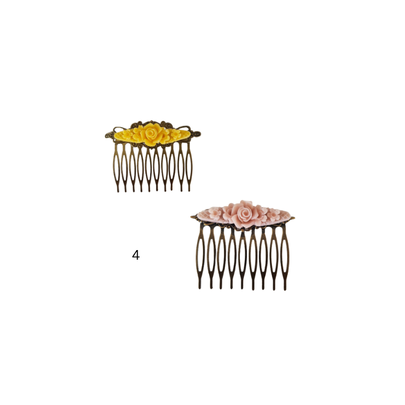 Flower Hair Comb Set