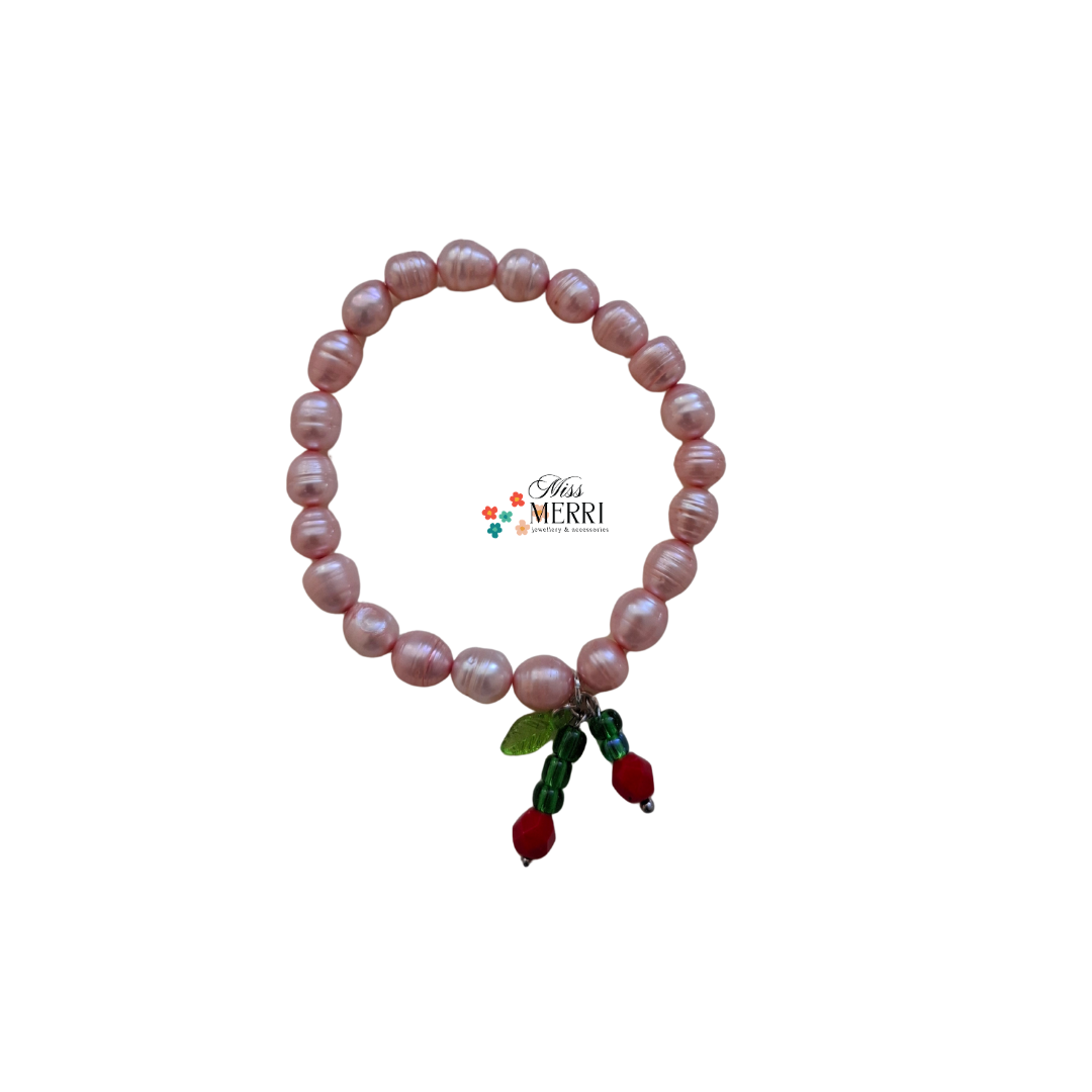 Cherry Pearl Bracelet