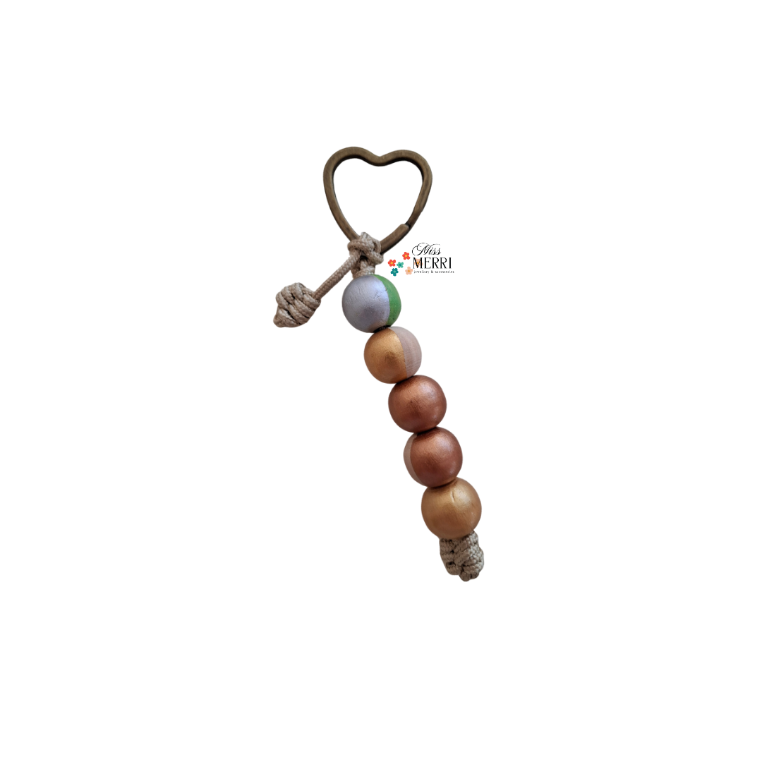 Rustic Heartwood Keychain
