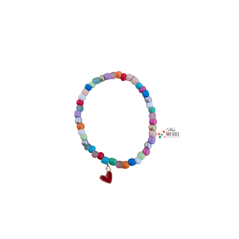 Red Heart Charm Bracelet