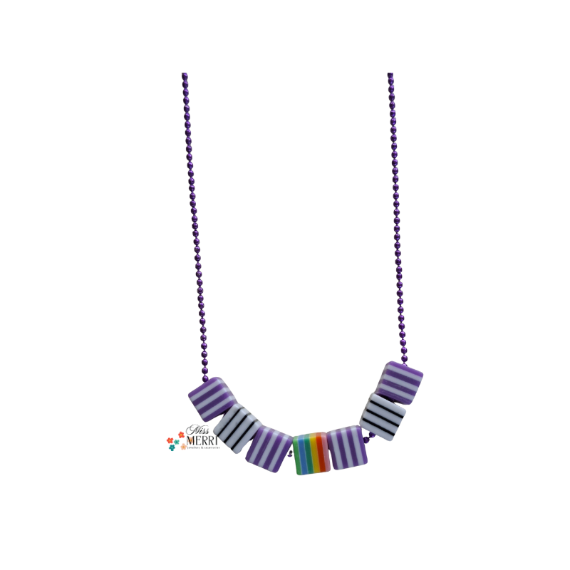 Grape Stripe Necklace