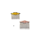 Flower Hair Comb Set