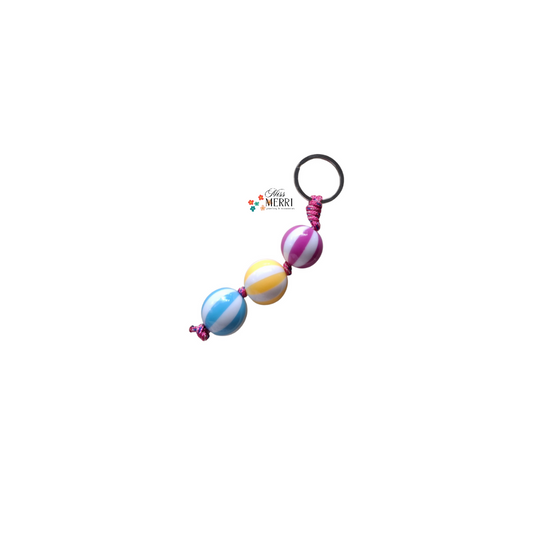 Carnival Stripe Keychain