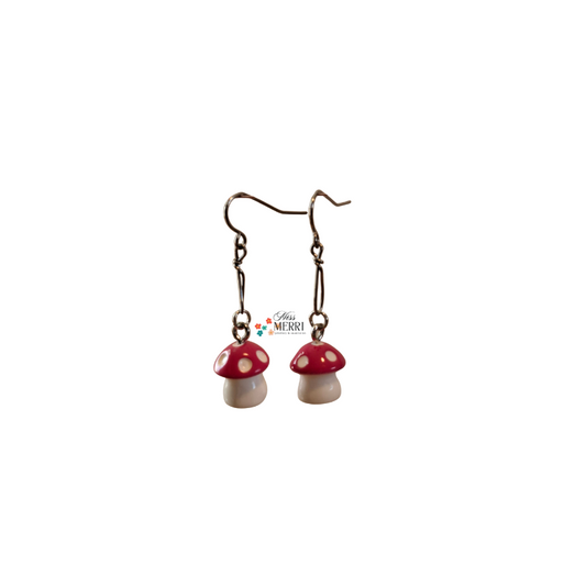 Toadstool Charm Earrings