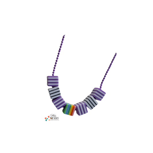 Grape Stripe Necklace