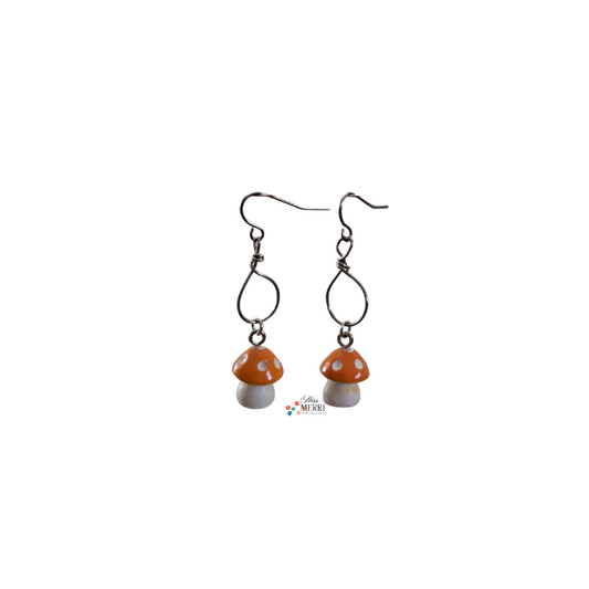 Forest Charm Mushroom Earrings