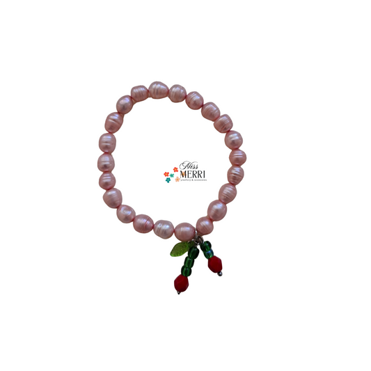 Cherry Pearl Bracelet