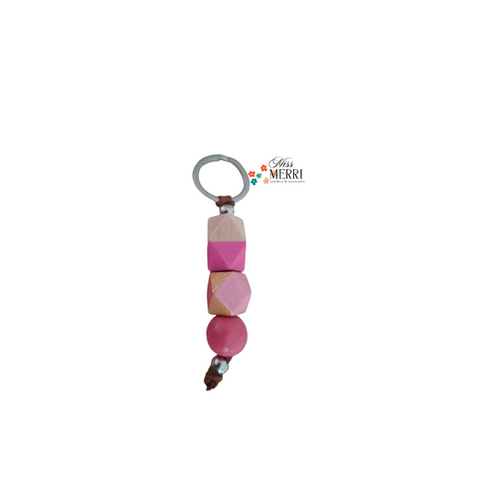 Rosé Geo Keychain