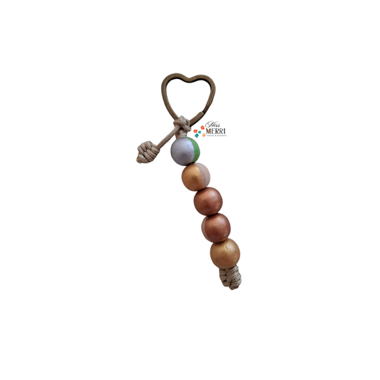 Rustic Heartwood Keychain