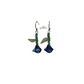 Blue Peacock Bloom Earrings