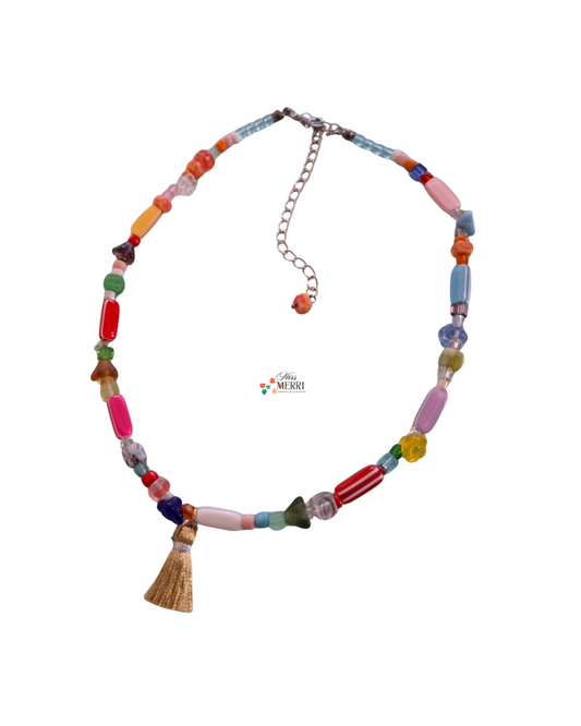 Golden Glow Tassel Necklace
