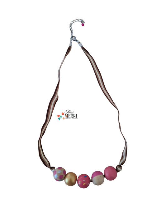 Polka Pop Bead Necklace