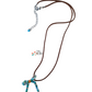 Beaded Bow Charm Necklace